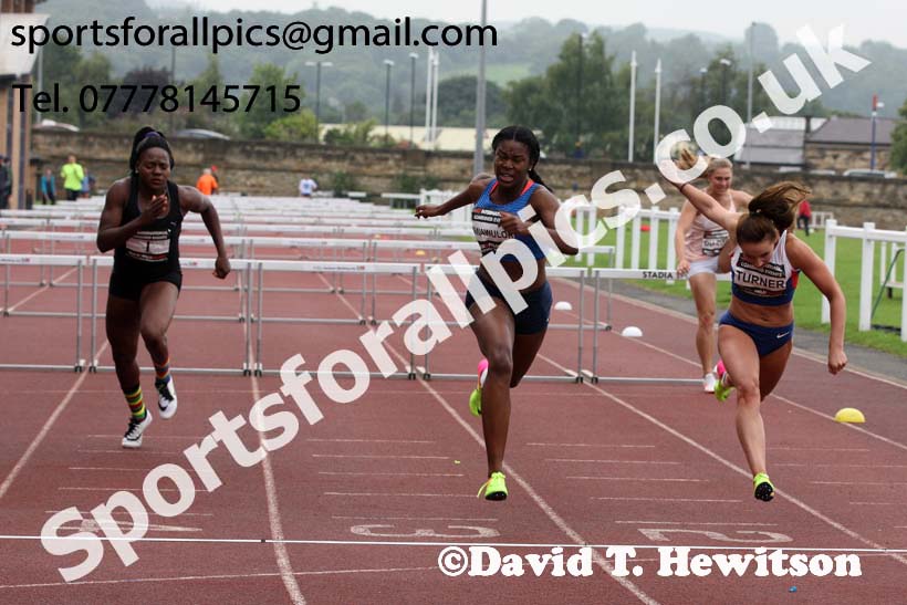Womens heptathlon 100 metres hurdles, EAP International Cominted Events, Hexham. Photo: David T. Hewitson/Sports for All Pics